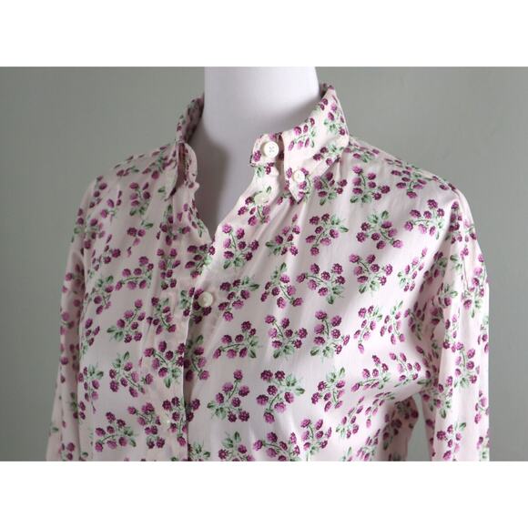 J.CREW NWT $90 Relaxed Fit Lightweight Shirt Top in Whisper Peach Berry Size 00 - Picture 3 of 7